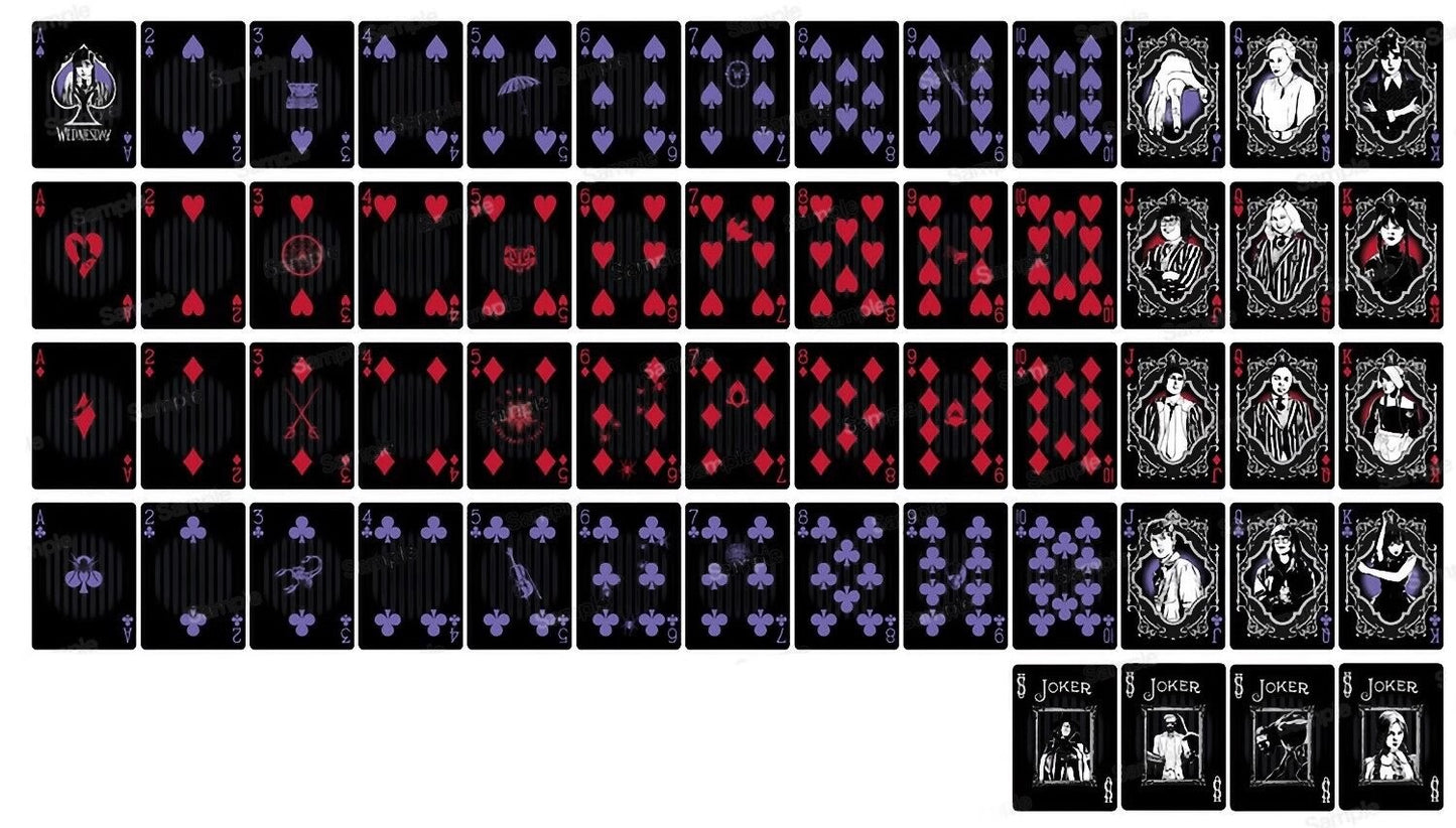Wednesday Playing Cards by Bicycle