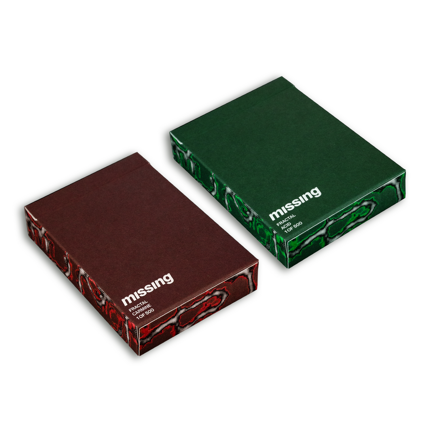 Fractal Acid/Carmine Playing Cards by Missing