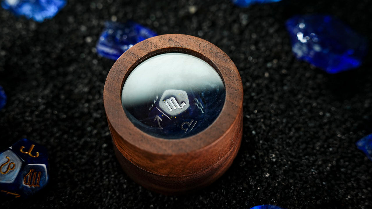 Zodiac Dice Wooden Case by TCC