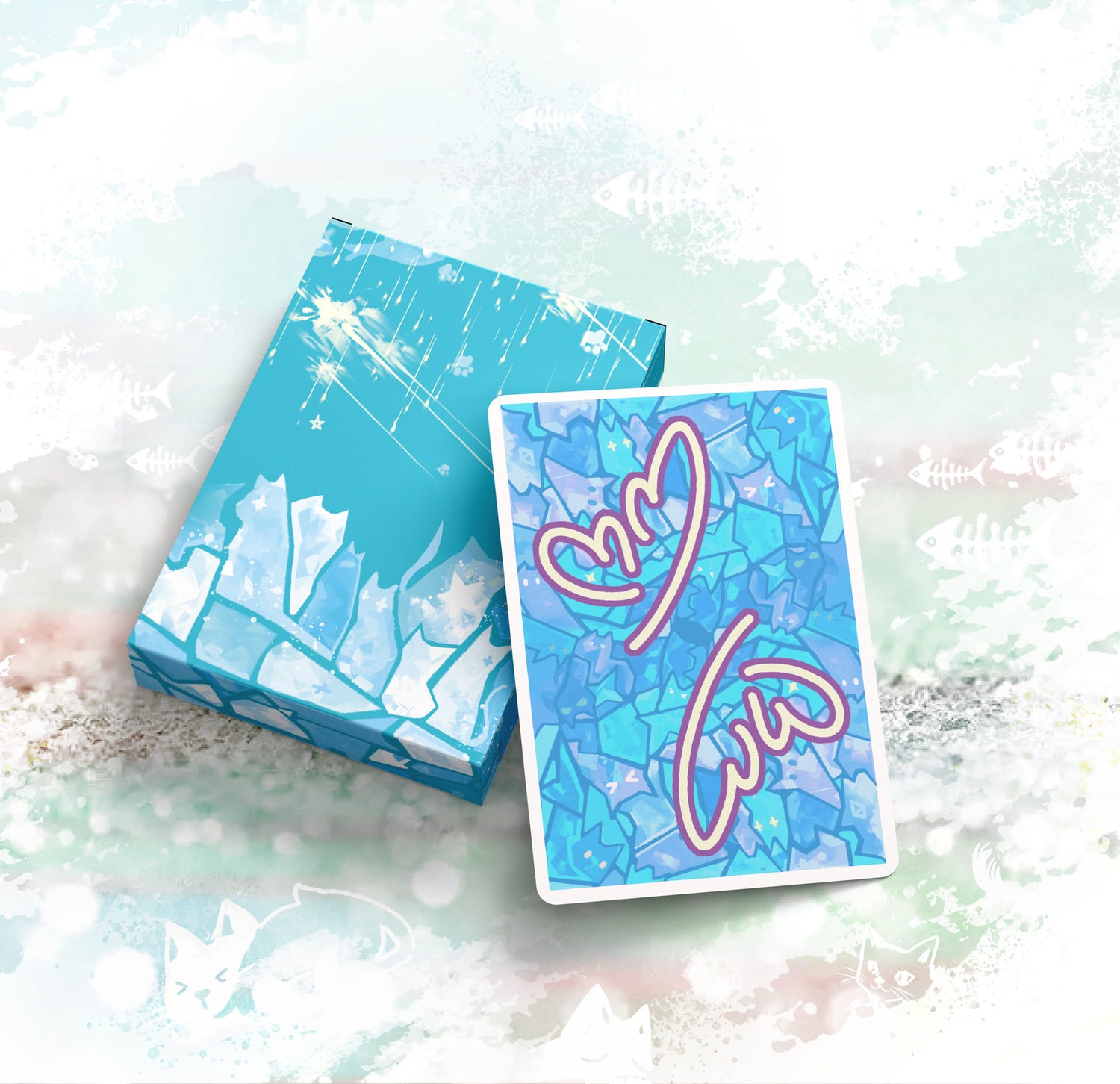 Wizard Cat Blue Playing Cards by Barry