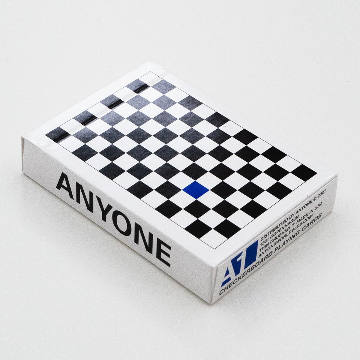 Black/Blue Off-Check Playing Cards by Anyone