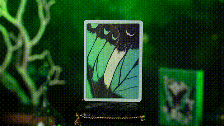 Emerald Green Morpho Playing Cards by TCC Fashion